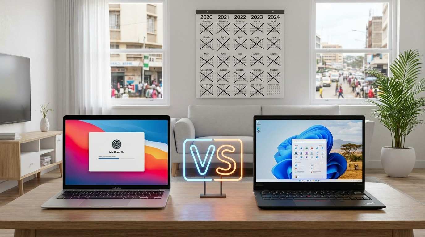 MacBook Air M1 vs Windows laptop lifespan comparison Kenya