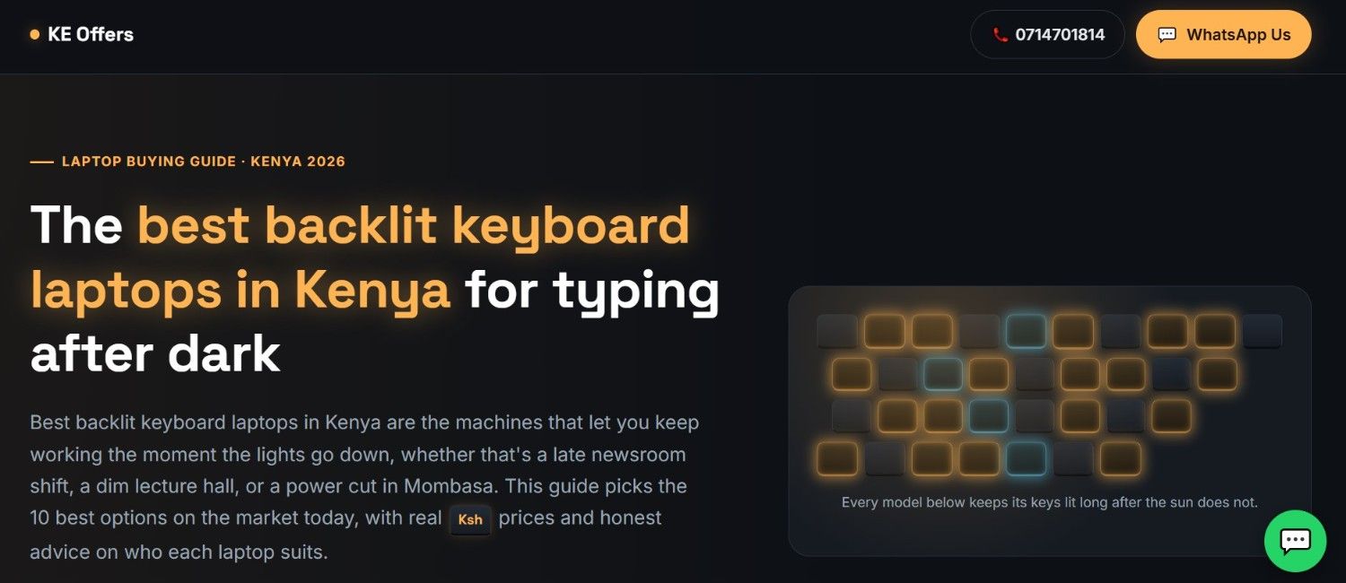 Best Backlit Keyboard Laptops in Kenya: Top 10 Picks