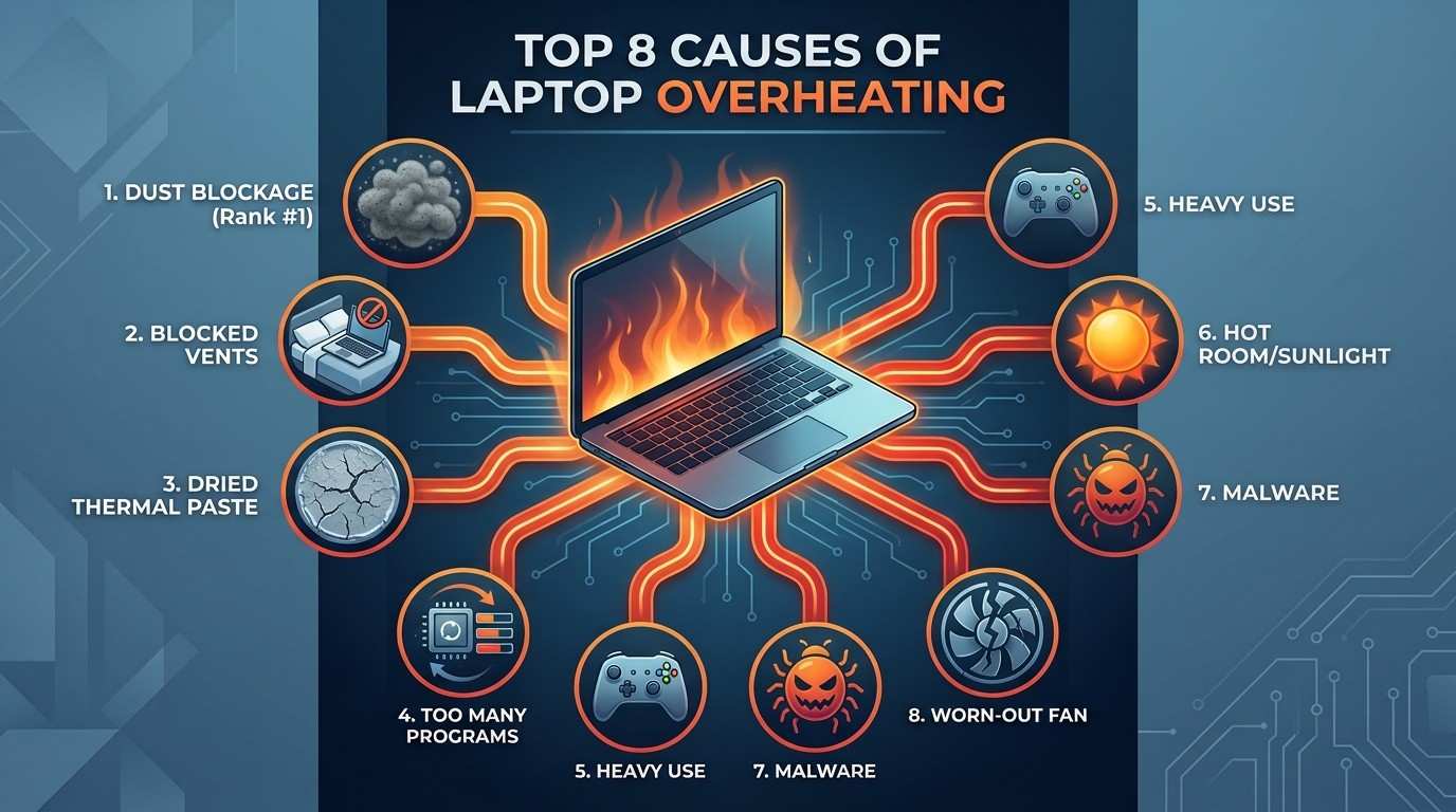Laptop Overheating: Popular Causes, Fixes and Prevention