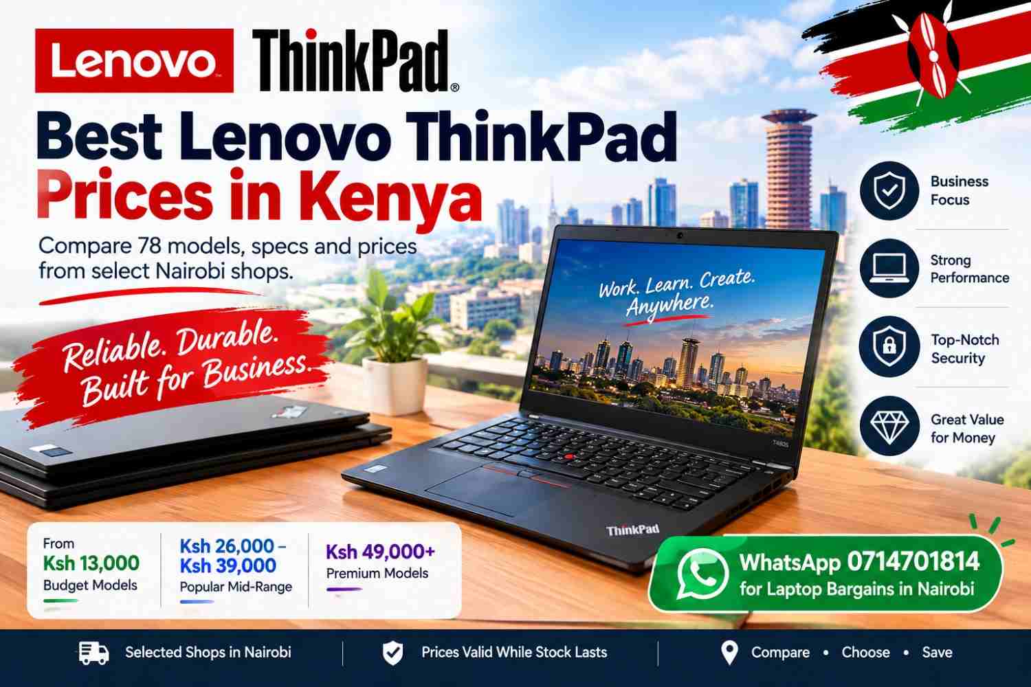 Lenovo ThinkPad Prices in Kenya: Best Picks & Full Price List